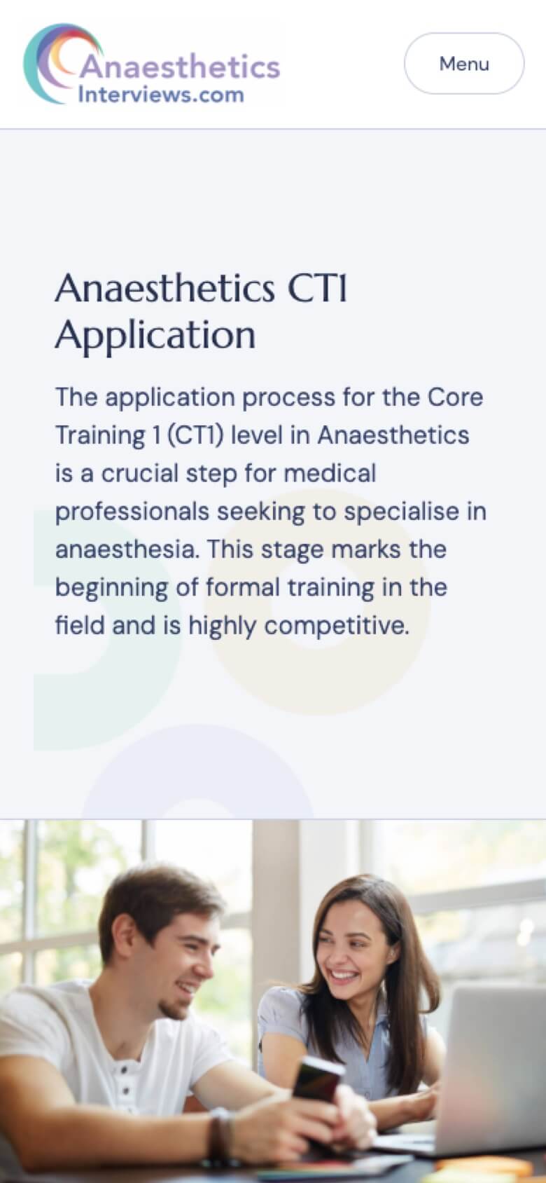 iphone12 pro Anaesthetics Interviews website courses