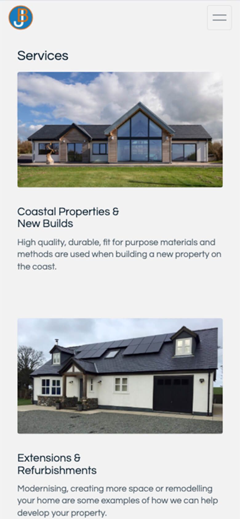 James Sayle & Sons' website services page